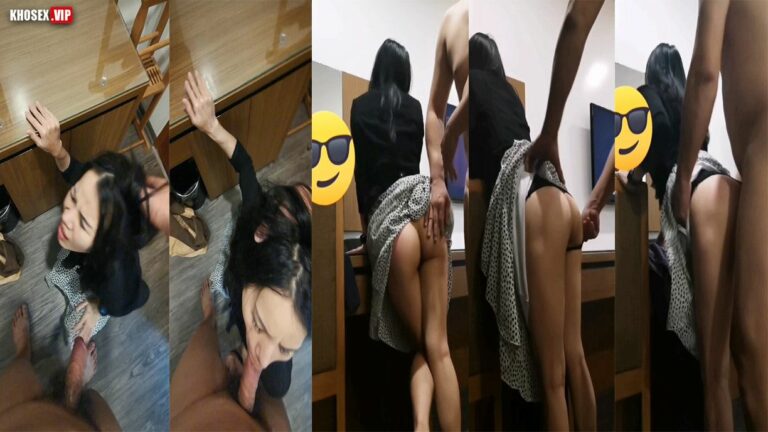 Em thích anh địt em vén váy em lên rồi doggy từng phát một làm em rên la (Full Clip)